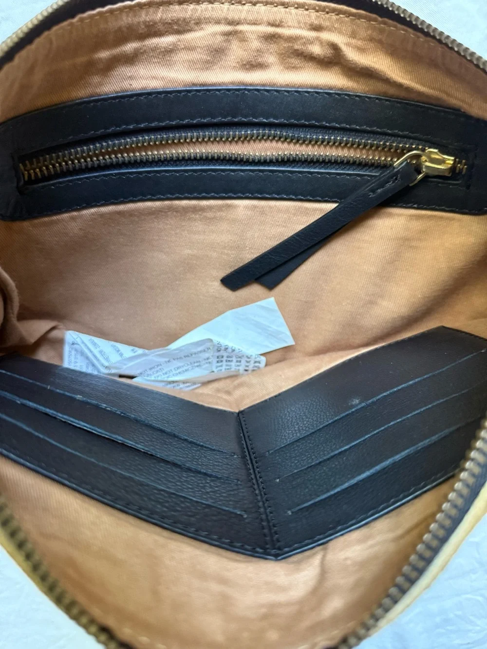 Tan and Black Suede handbag